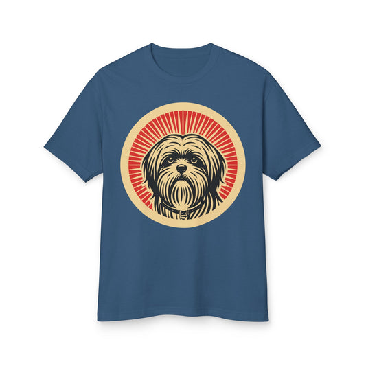 Lhasa Apso Heavyweight Cotton T-Shirt for Adults