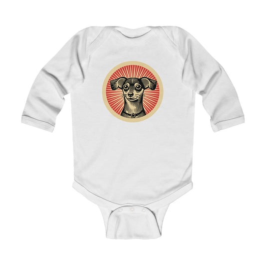 Chiweenie Long Sleeve Bodysuit for Infants