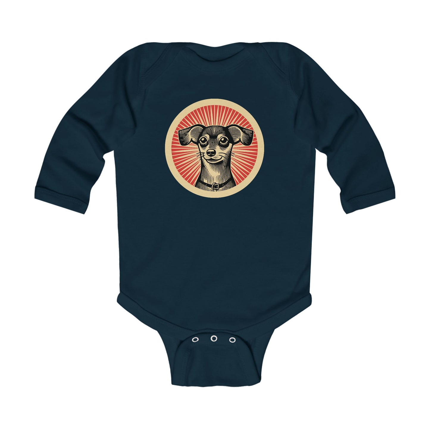 Chiweenie Long Sleeve Bodysuit for Infants
