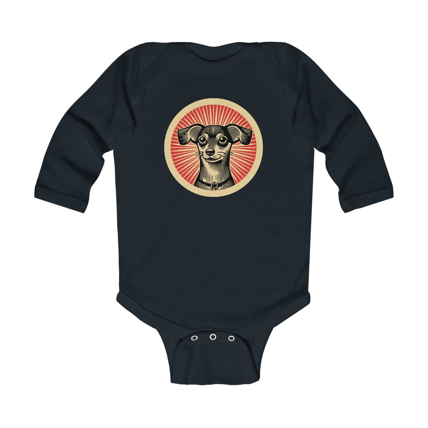 Chiweenie Long Sleeve Bodysuit for Infants