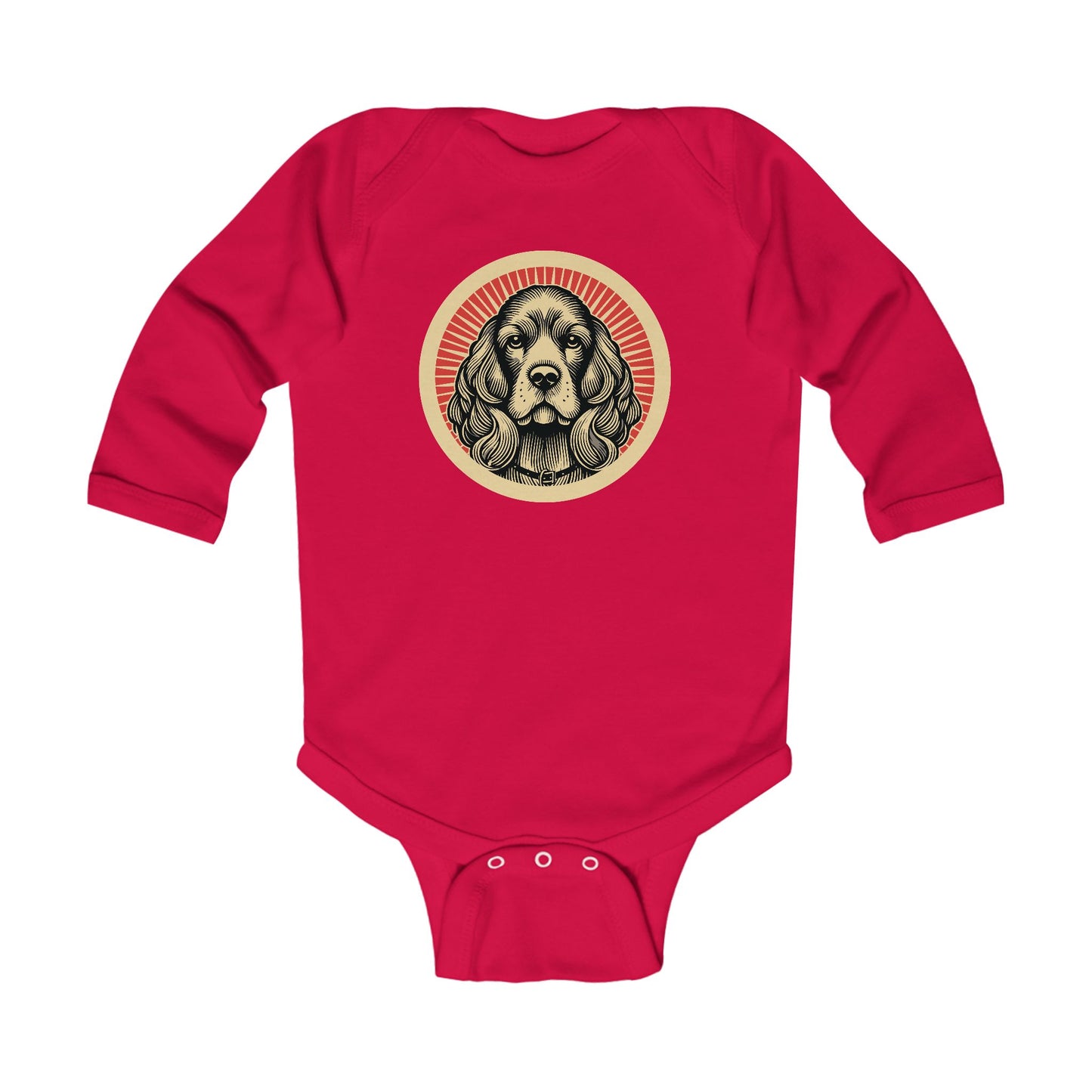 Cavalier King Charles Spaniel Long Sleeve Bodysuit for Infants