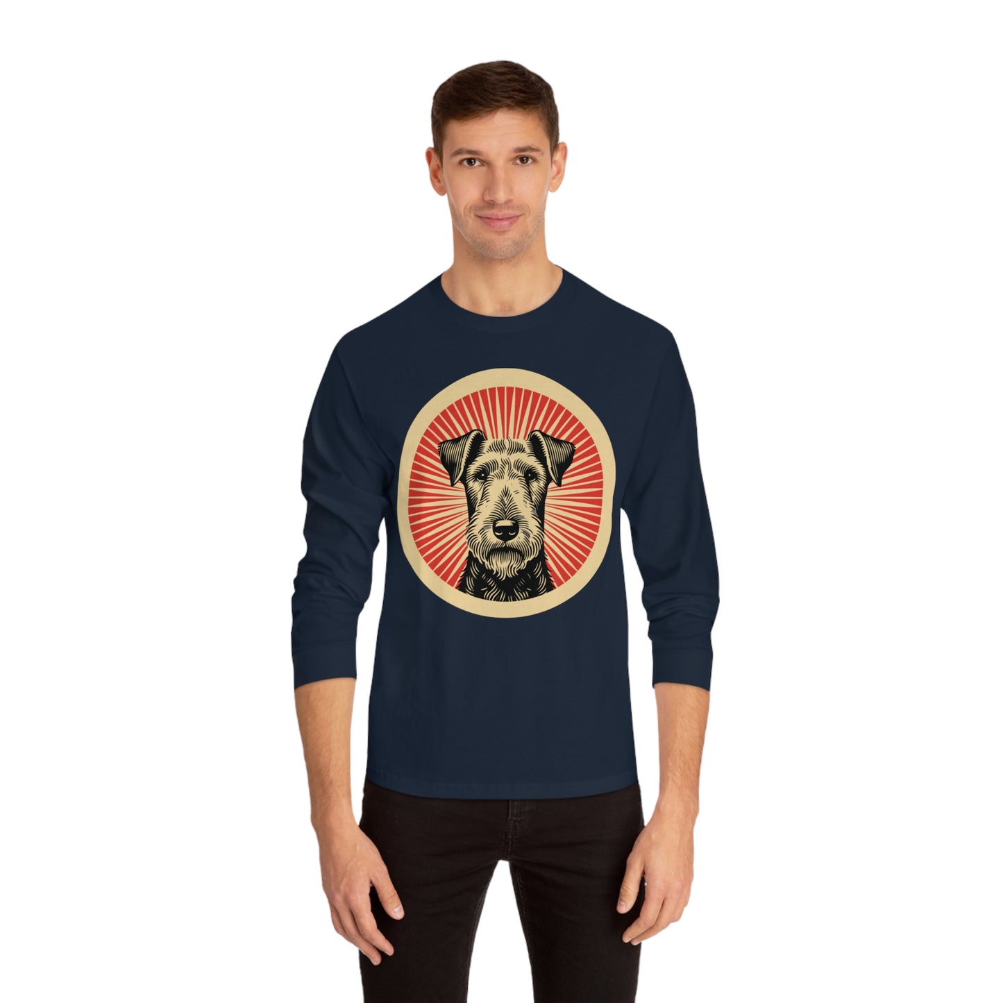 Airedale Terrier Long Sleeve Tee for Adults