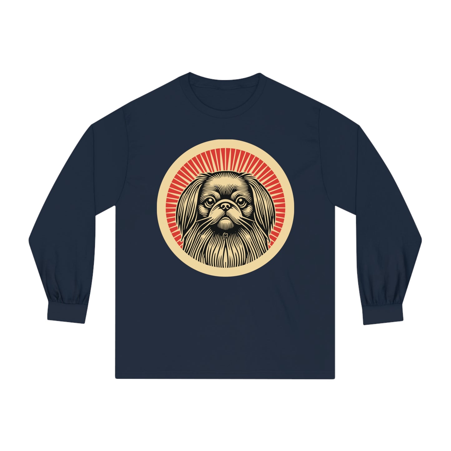 Pekingese Long Sleeve Tee for Adults