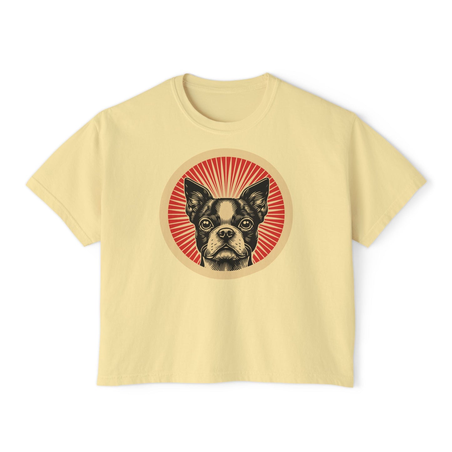Boston Terrier Boxy Tee for Women