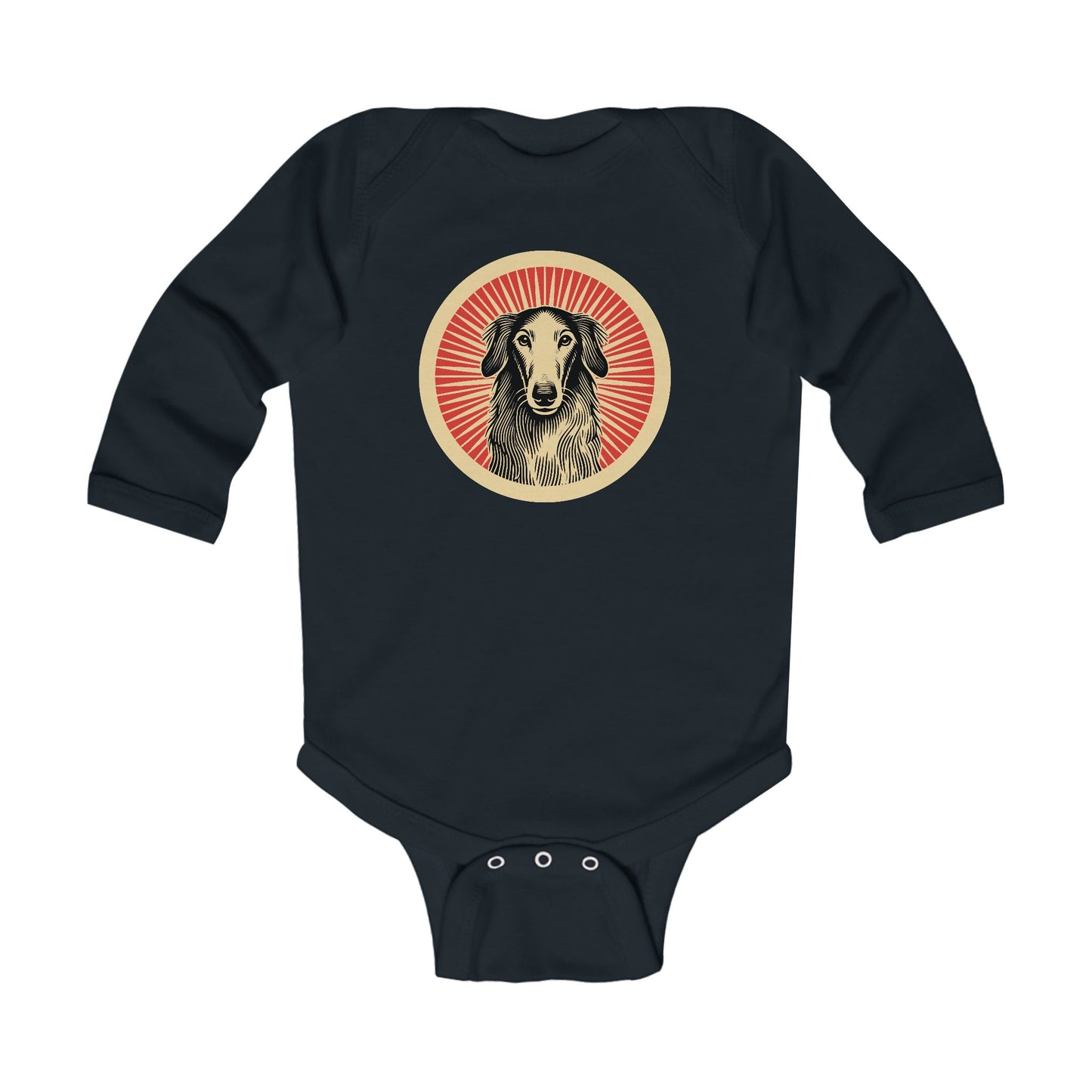 Borzoi Long Sleeve Bodysuit for Infants