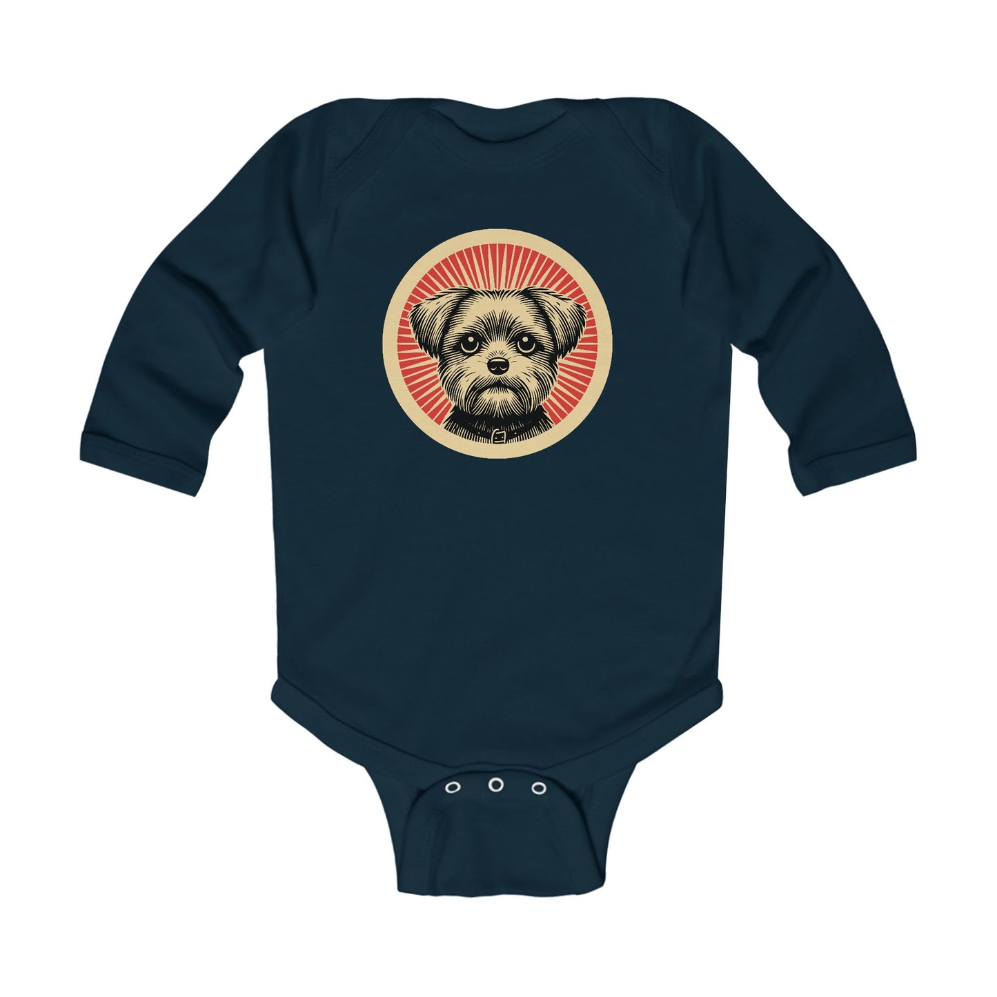 Shorkie Long Sleeve Bodysuit for Infants