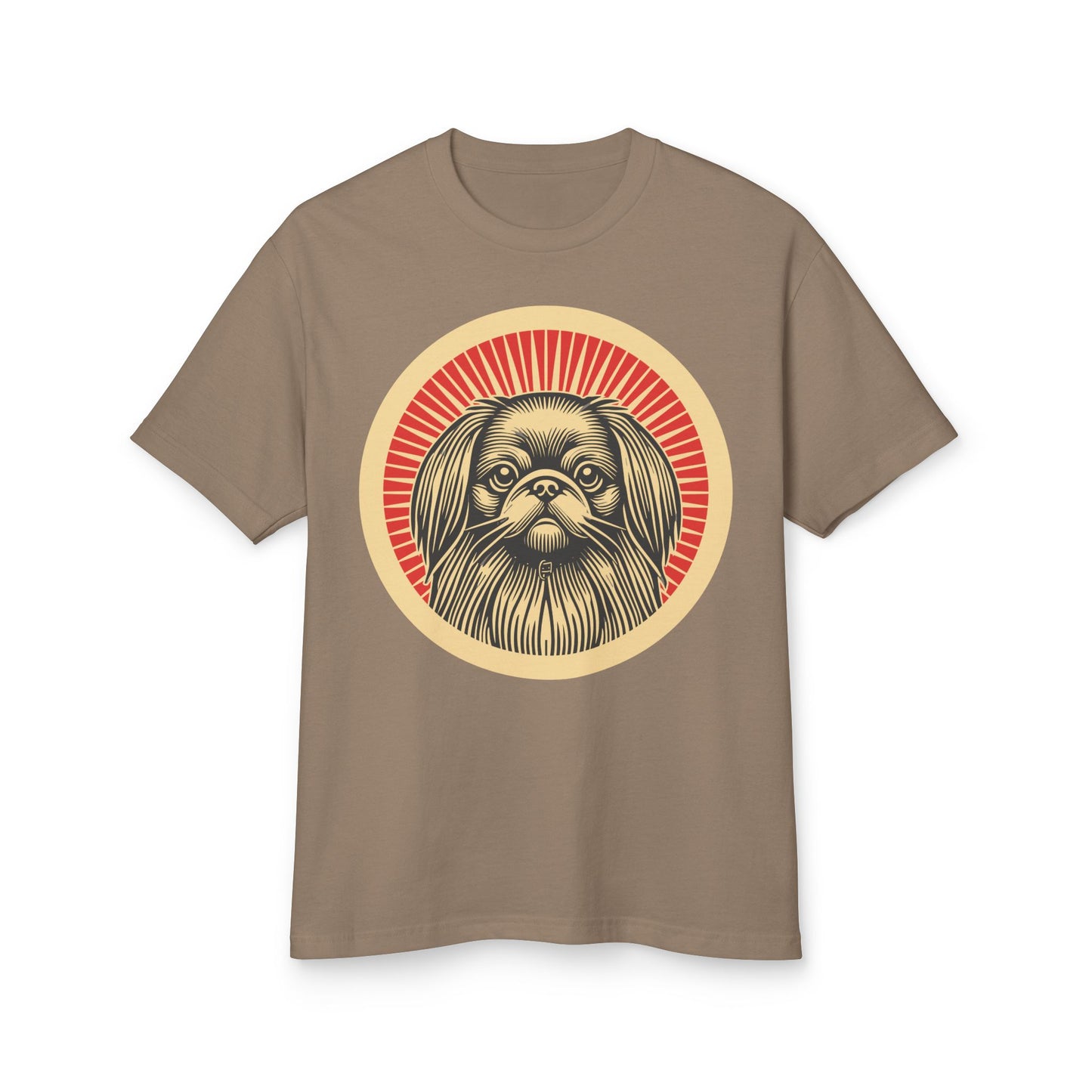 Pekingese Heavyweight Cotton T-Shirt for Adults