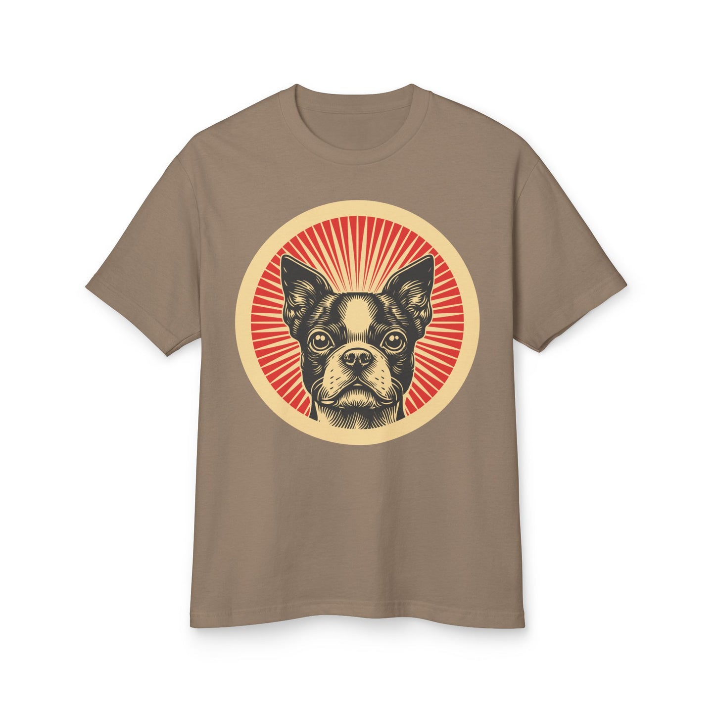 Boston Terrier Heavyweight Cotton T-Shirt for Adults