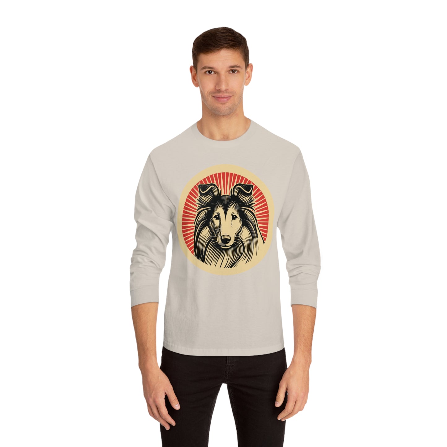 Collie Long Sleeve Tee for Adults