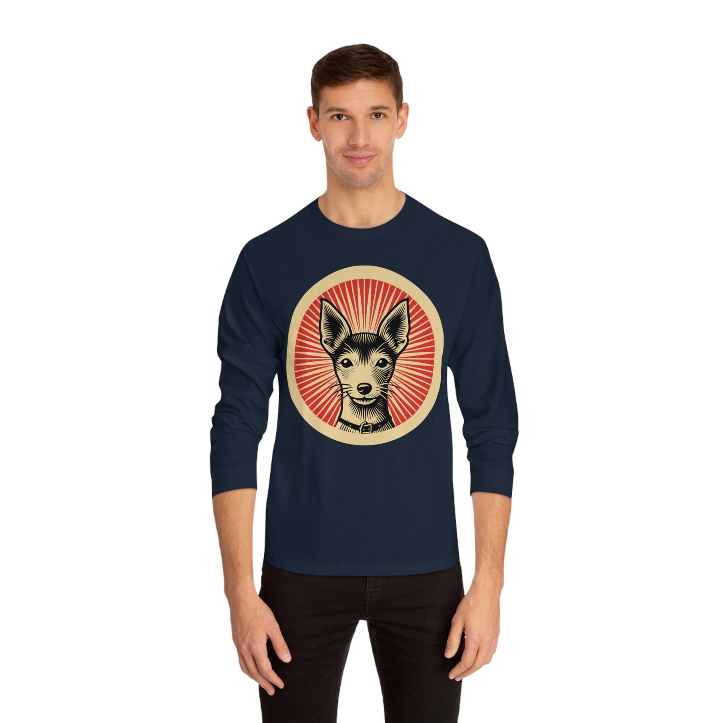 Toy Fox Terrier Long Sleeve Tee for Adults