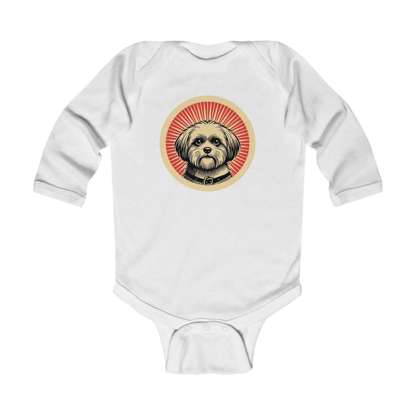 Shihpoo Long Sleeve Bodysuit for Infants