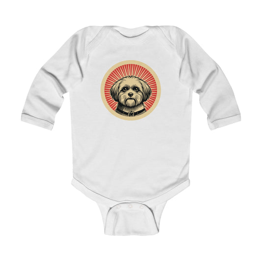 Shihpoo Long Sleeve Bodysuit for Infants