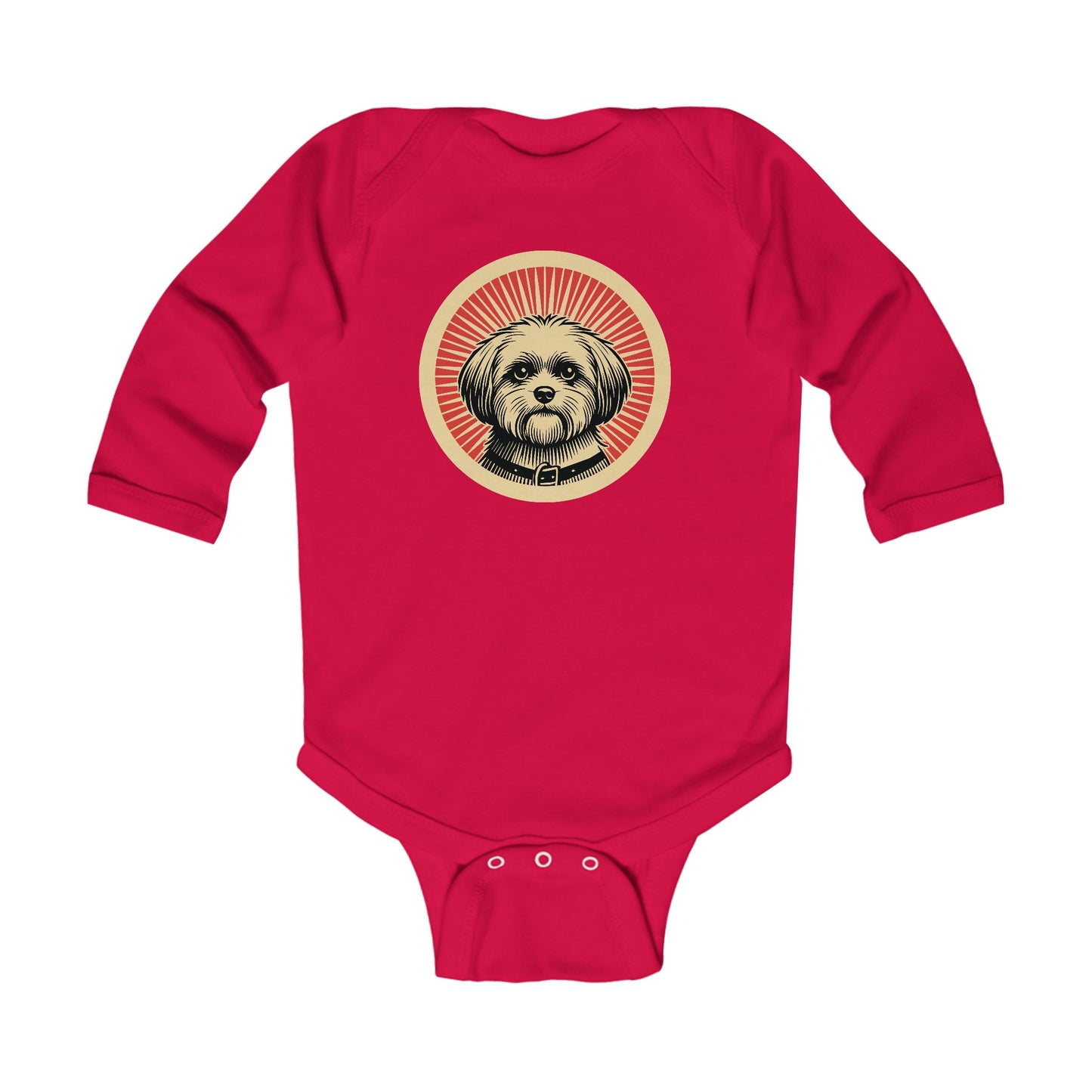 Shihpoo Long Sleeve Bodysuit for Infants