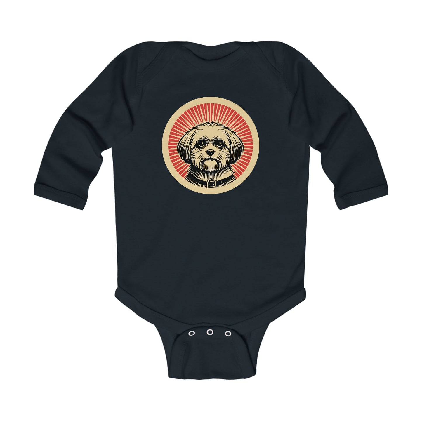 Shihpoo Long Sleeve Bodysuit for Infants