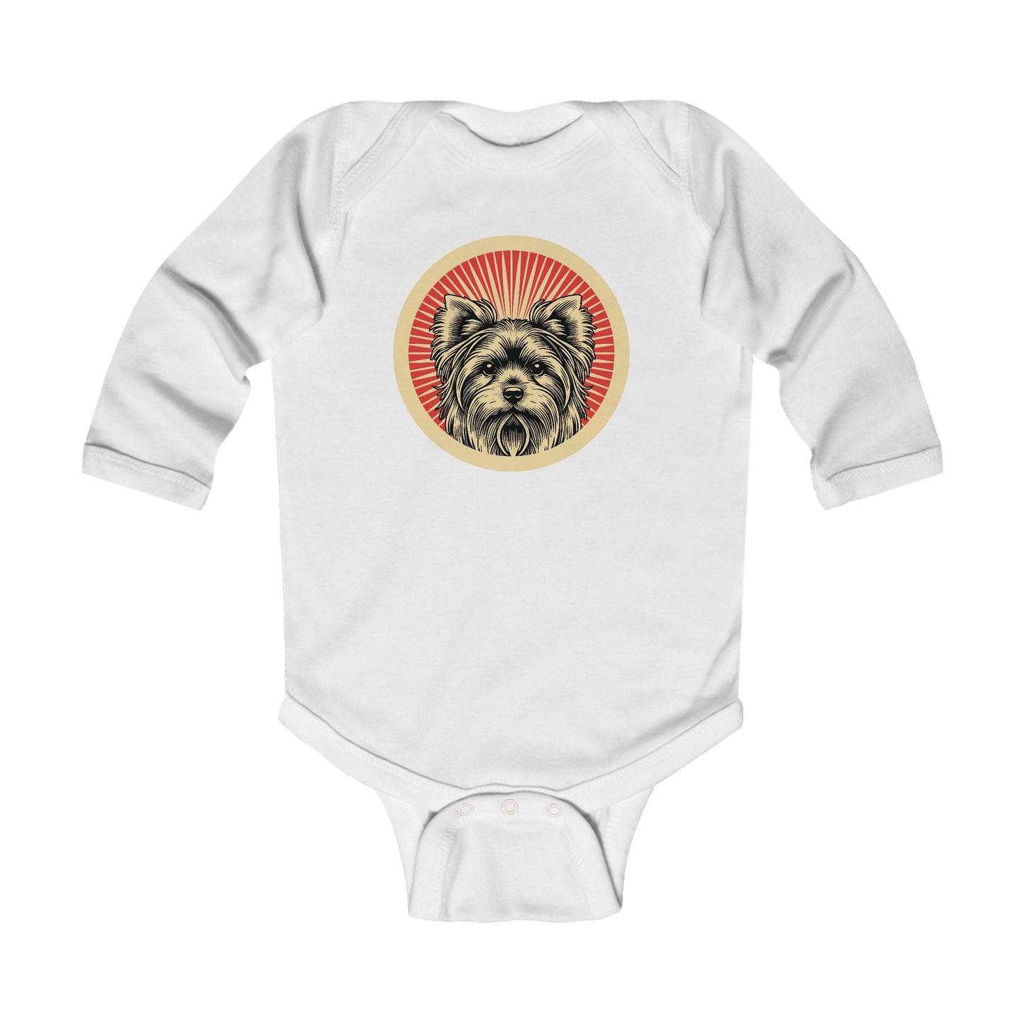 Yorkshire Terrier Long Sleeve Bodysuit for Infants