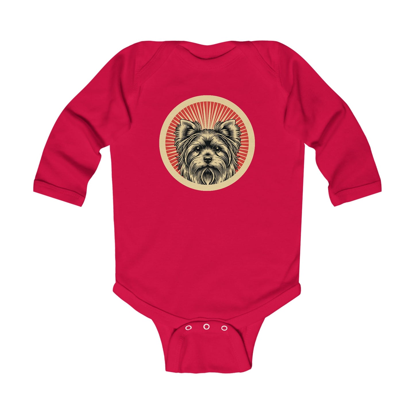 Yorkshire Terrier Long Sleeve Bodysuit for Infants