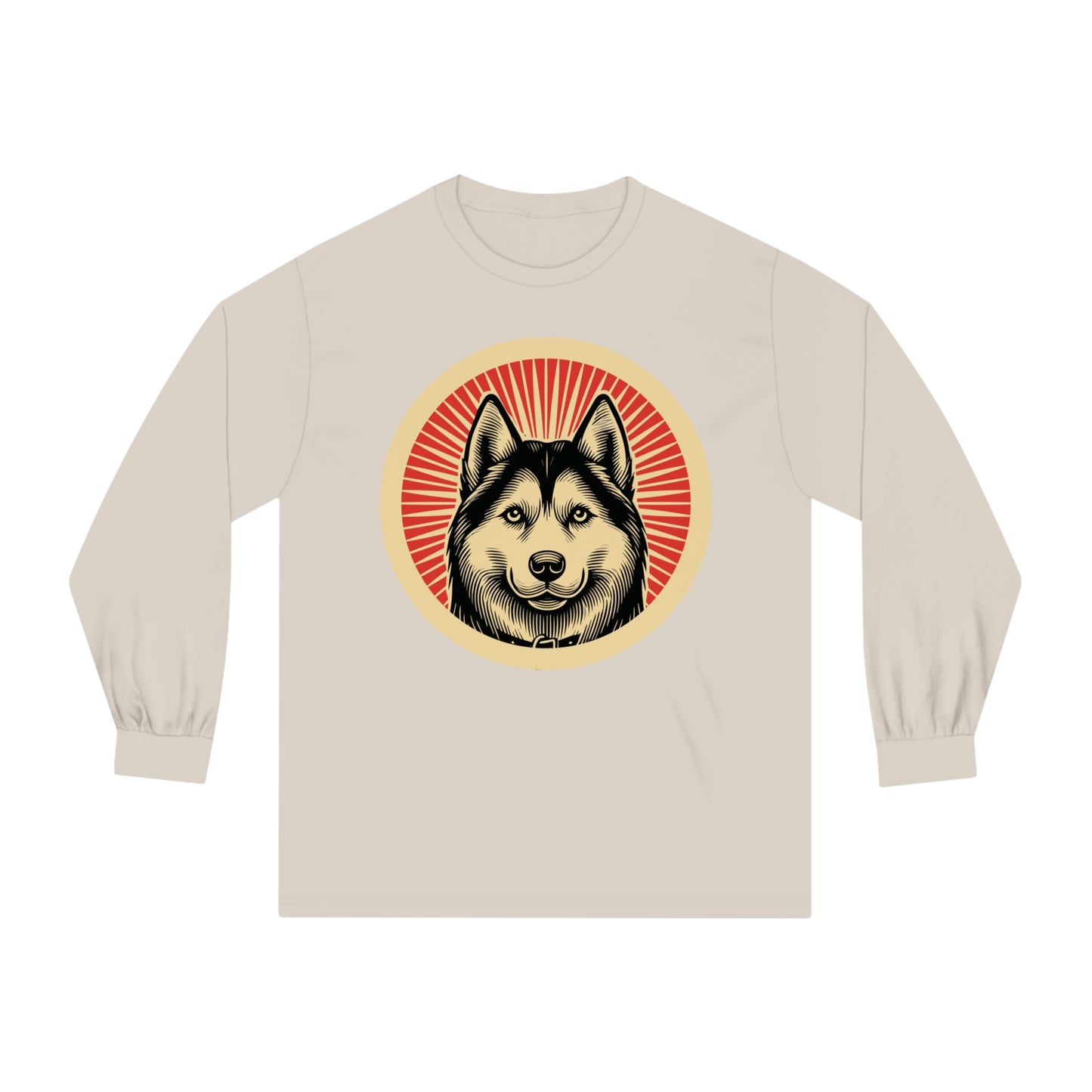 Siberian Husky Long Sleeve Tee for Adults