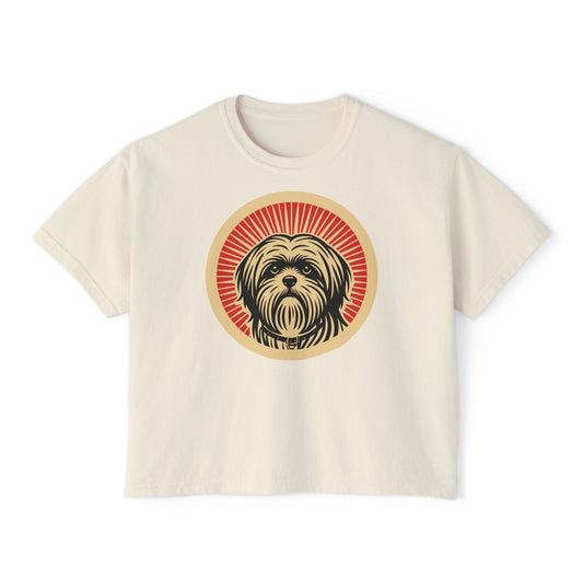 Lhasa Apso Boxy Tee for Women