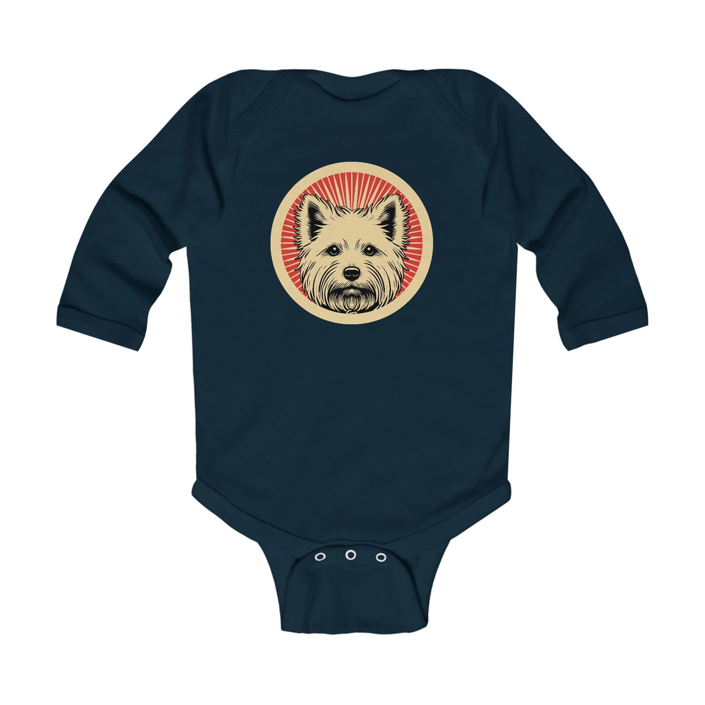West Highland White Terrier Long Sleeve Bodysuit for Infants