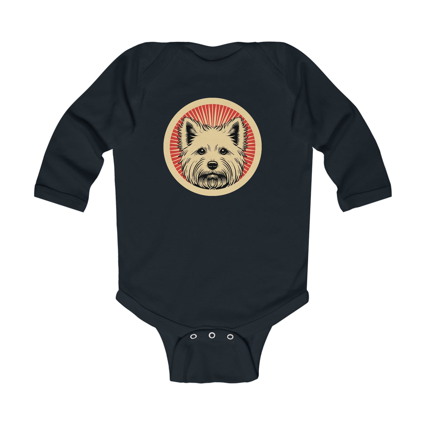 West Highland White Terrier Long Sleeve Bodysuit for Infants