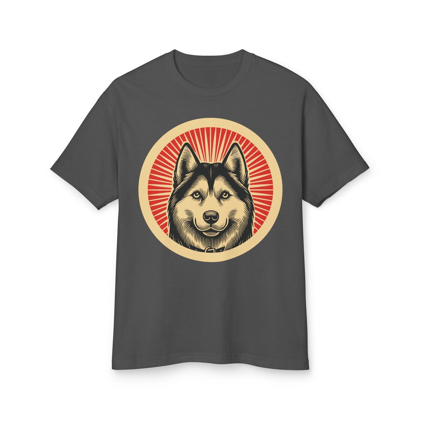 Siberian Husky Heavyweight Cotton T-Shirt for Adults