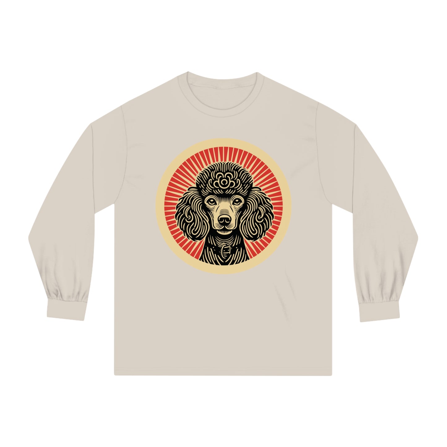 Poodle Long Sleeve Tee for Adults