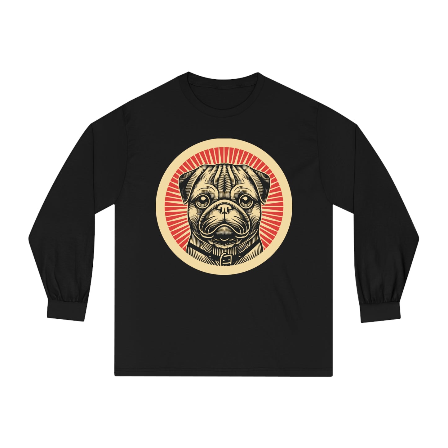 Pug Long Sleeve Tee for Adults