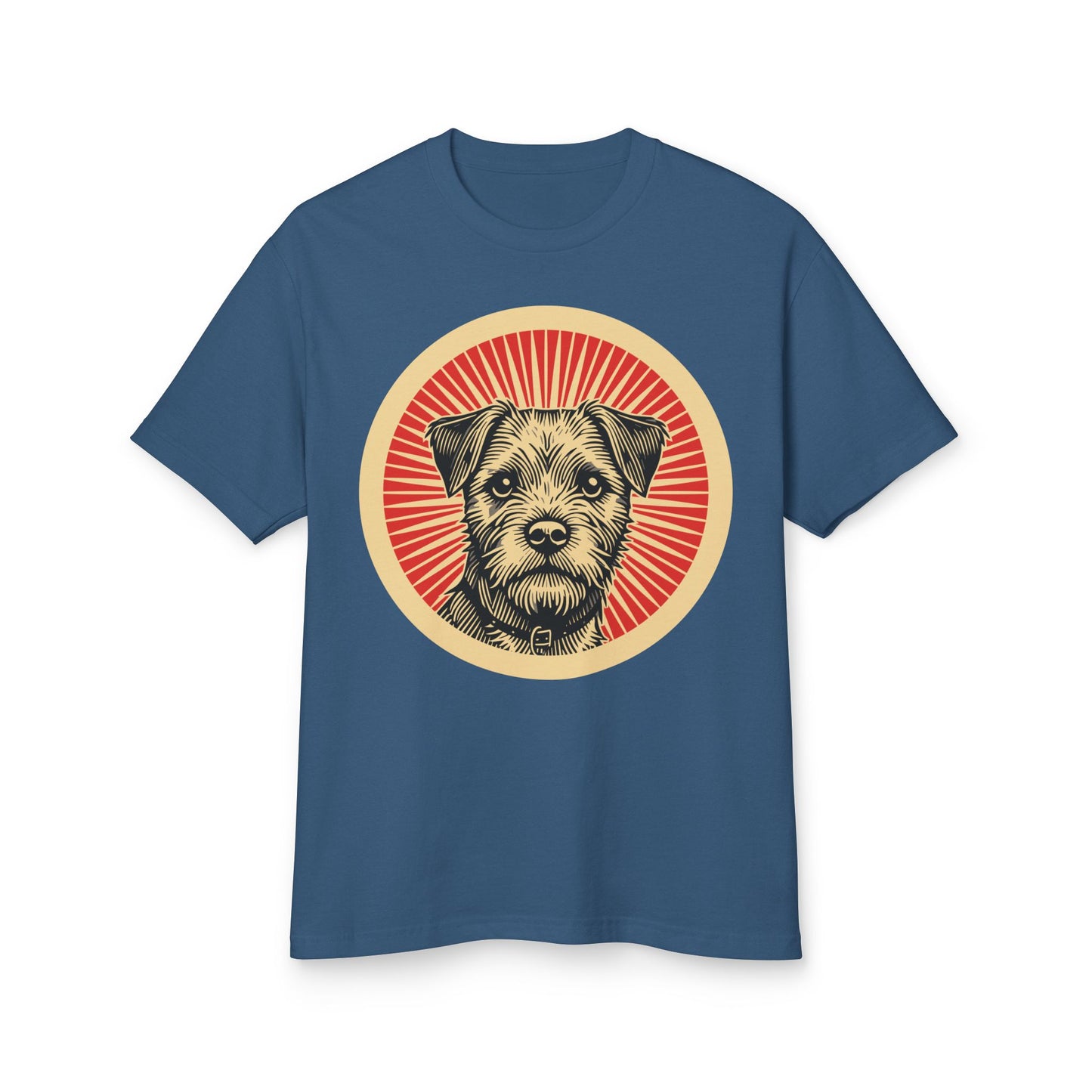 Border Terrier Heavyweight Cotton T-Shirt for Adults