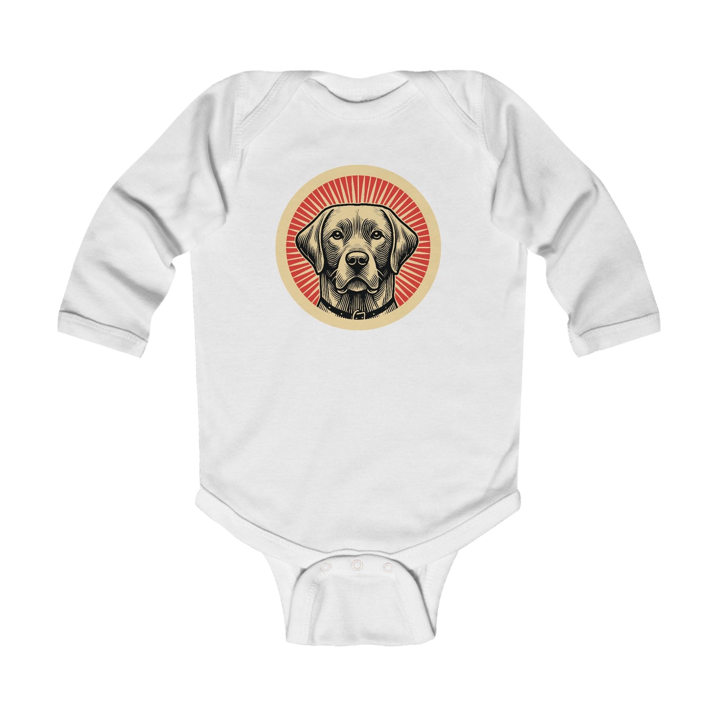 Labrador Retriever Long Sleeve Bodysuit for Infants