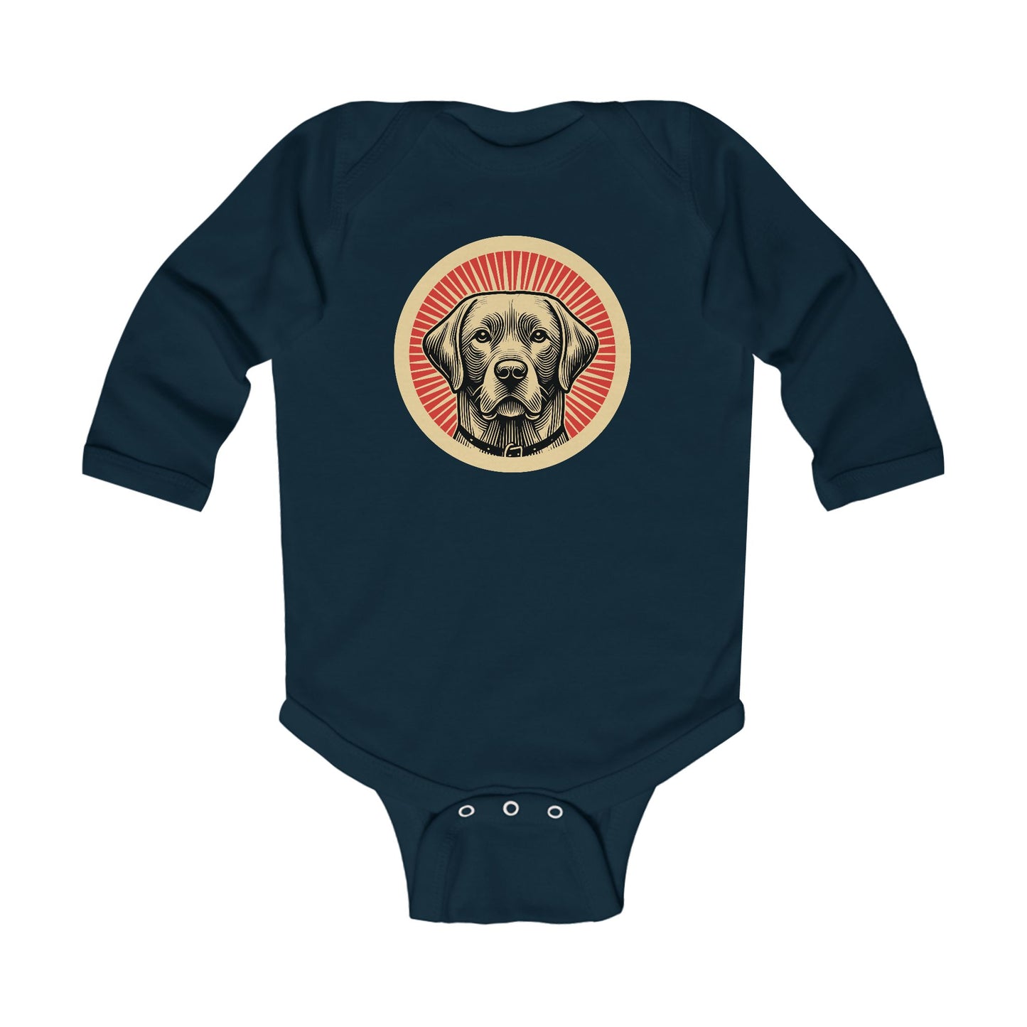 Labrador Retriever Long Sleeve Bodysuit for Infants