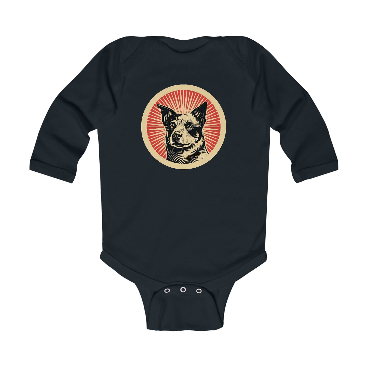 Australian Cattle Dog Long Sleeve Bodysuit for Infants