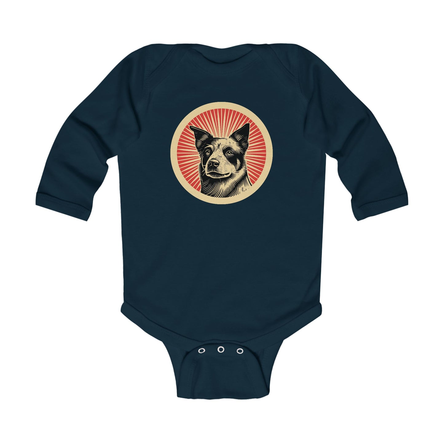 Australian Cattle Dog Long Sleeve Bodysuit for Infants
