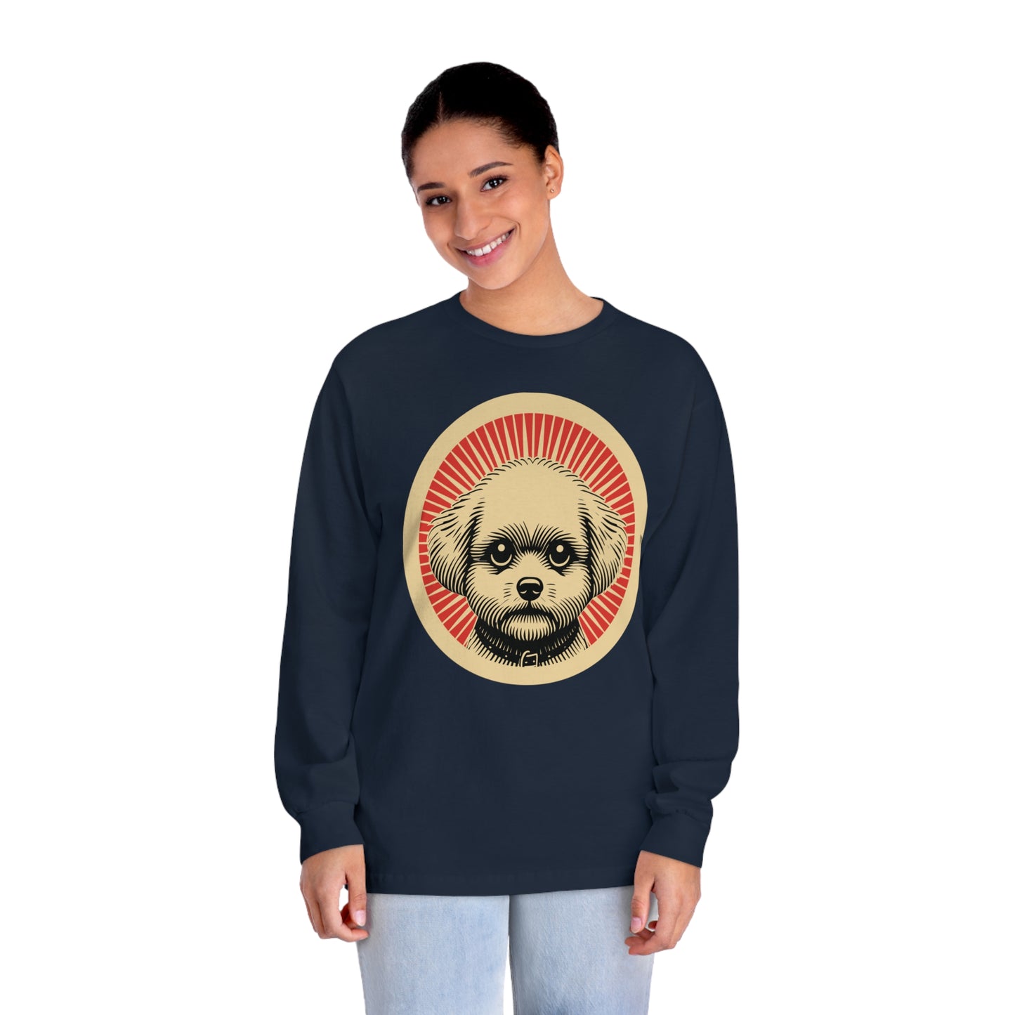 Bichon Frise Long Sleeve Tee for Adults