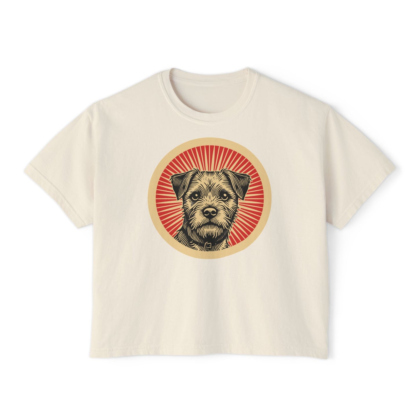 Border Terrier Boxy Tee for Women