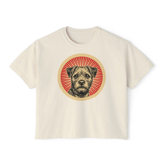 Border Terrier Boxy Tee for Women