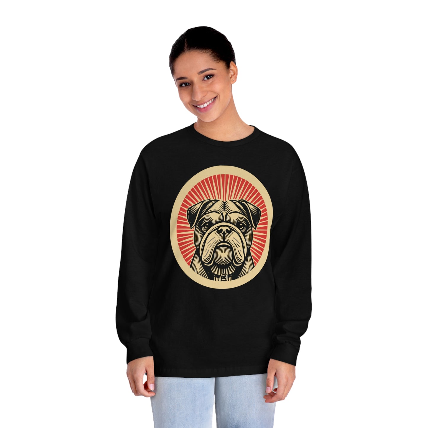 Bulldog Long Sleeve Tee for Adults