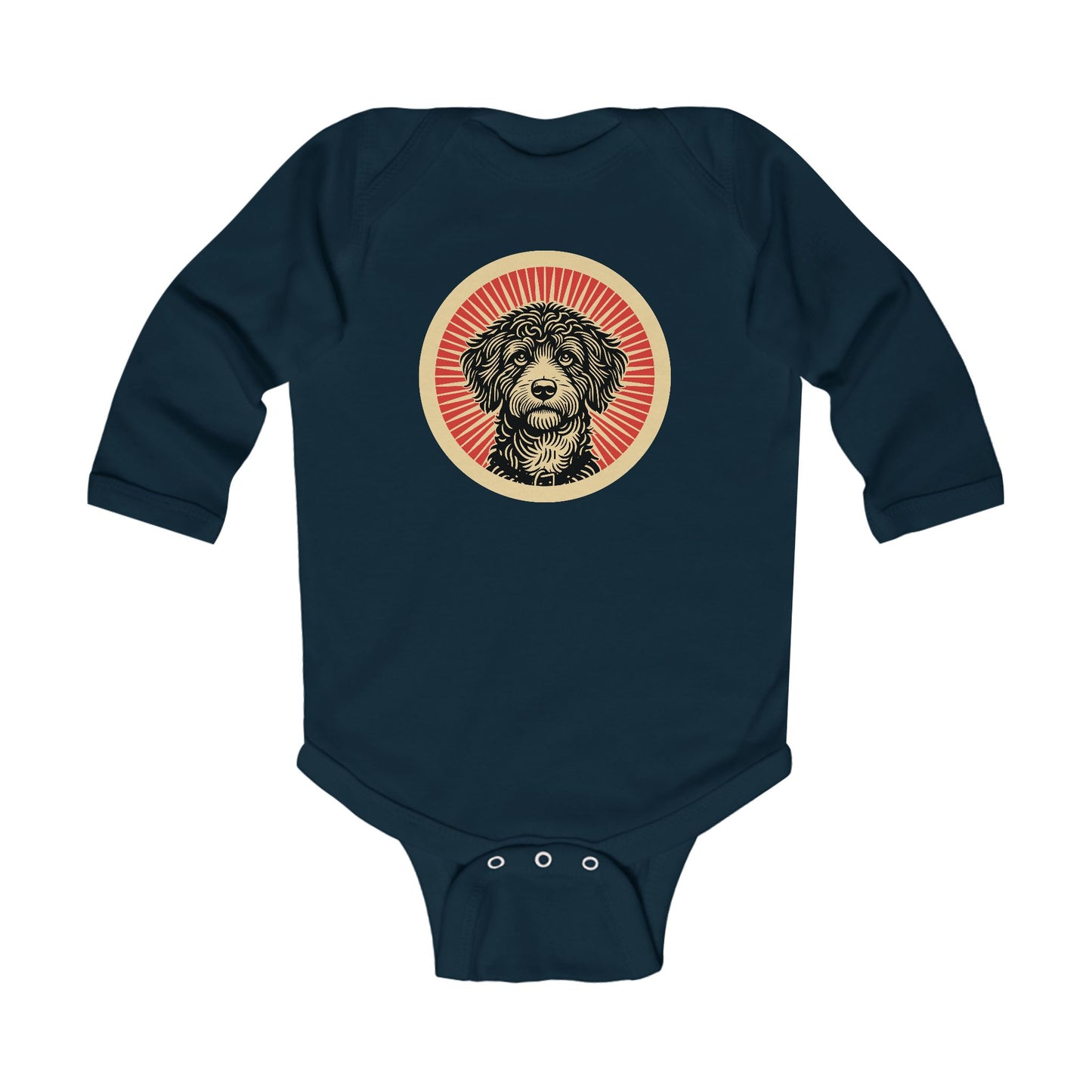 Bordoodle Long Sleeve Bodysuit for Infants
