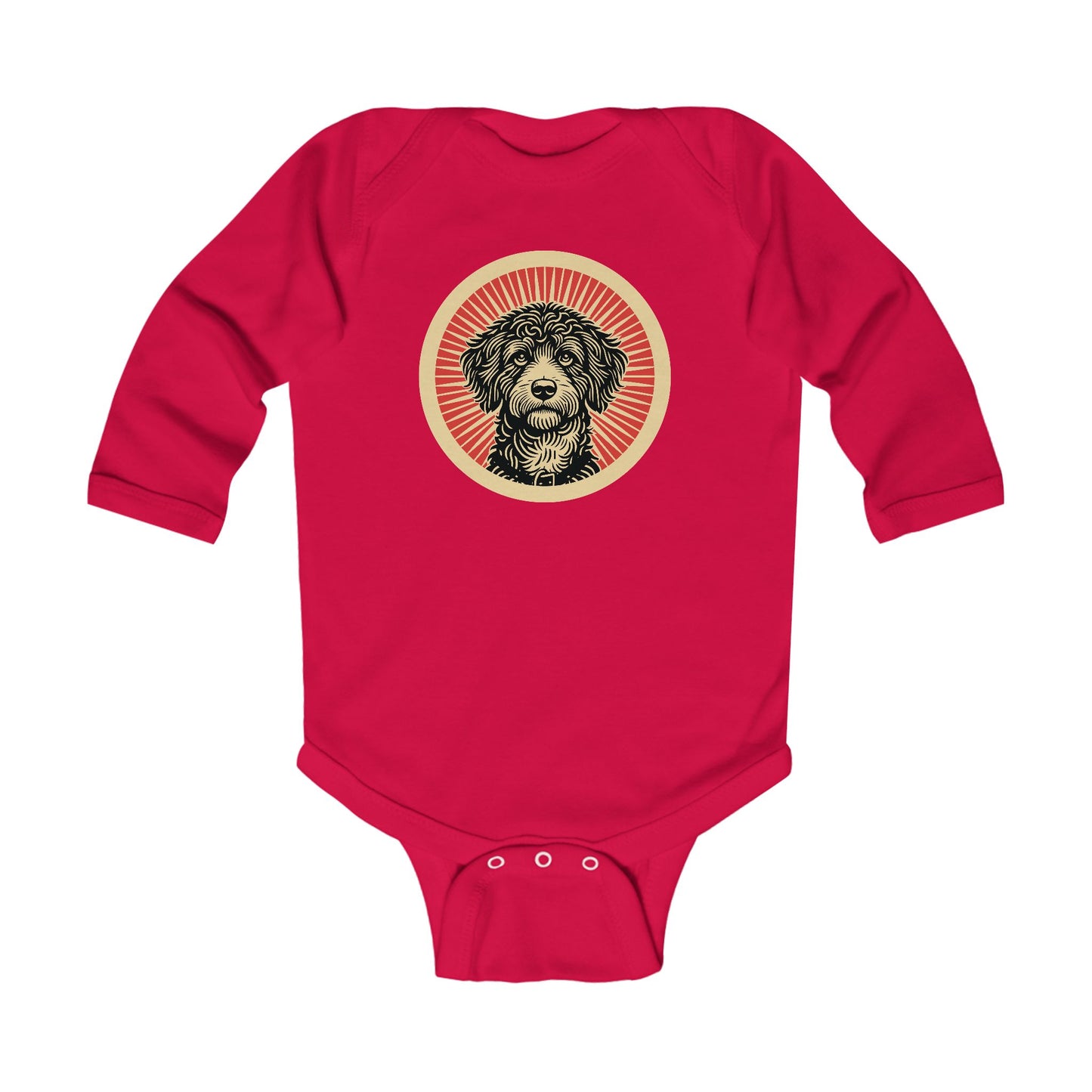 Bordoodle Long Sleeve Bodysuit for Infants