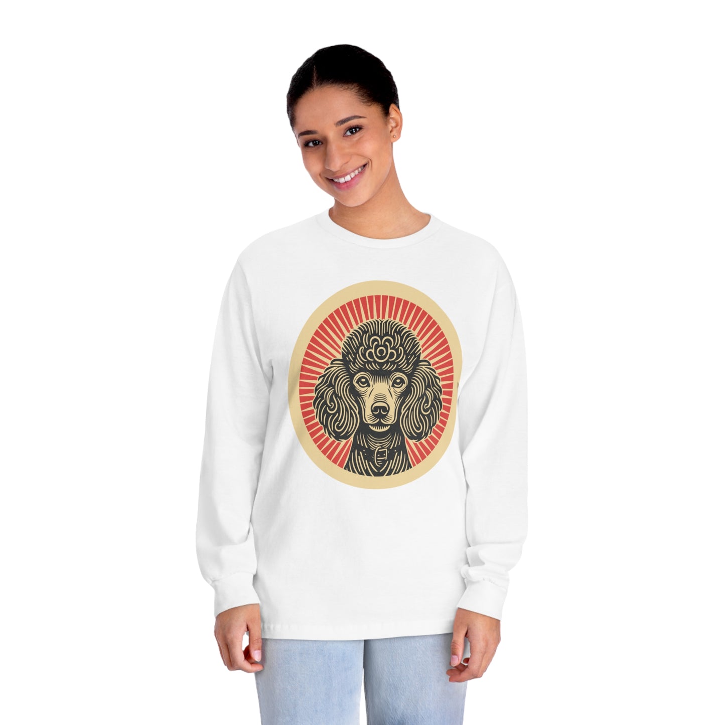 Poodle Long Sleeve Tee for Adults