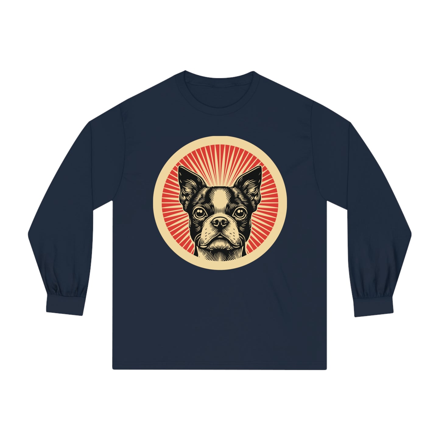 Boston Terrier Long Sleeve Tee for Adults
