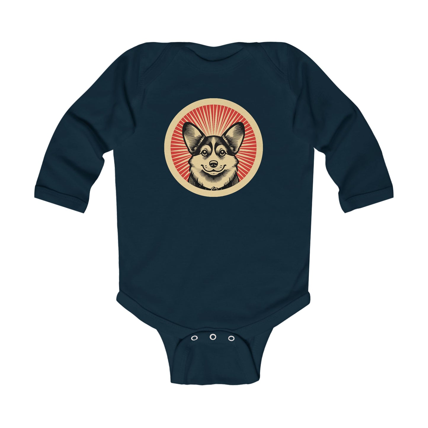 Pembroke Welsh Corgi Long Sleeve Bodysuit for Infants