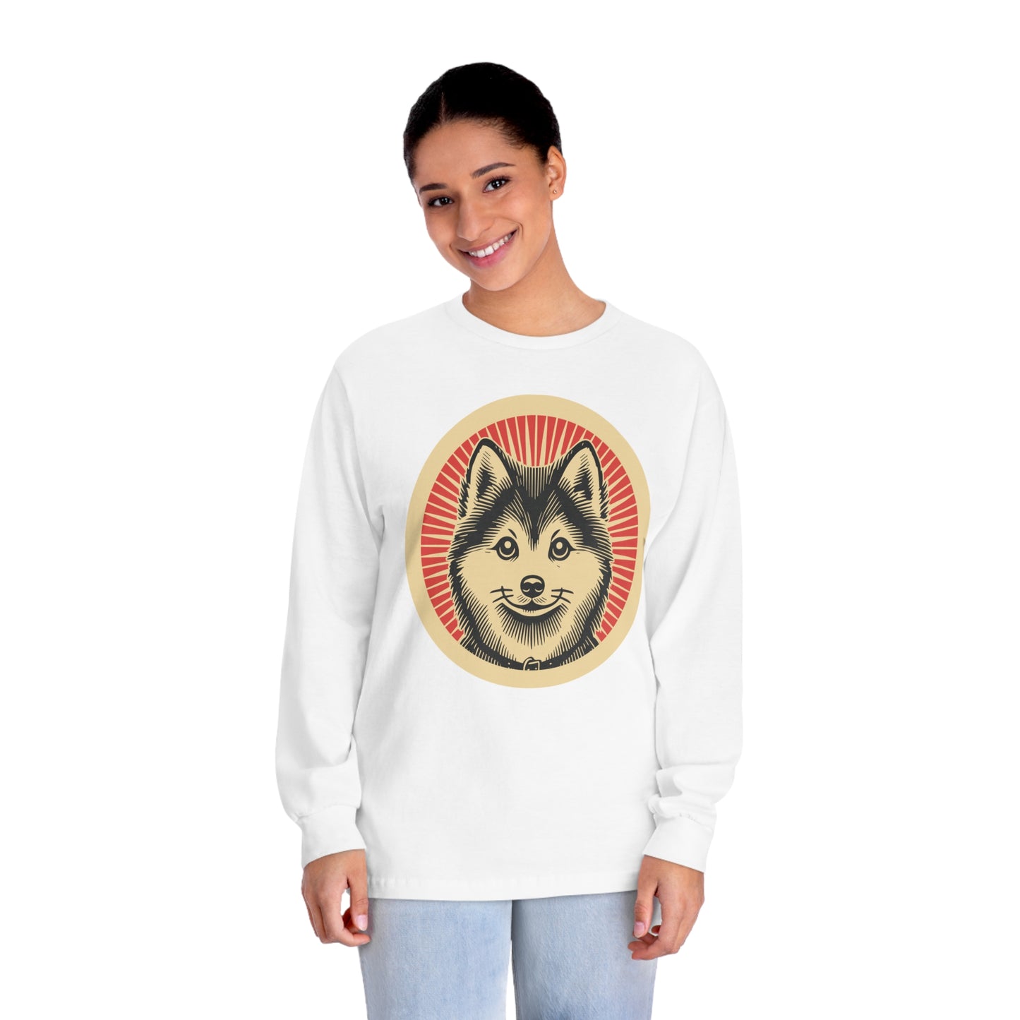 Pomsky Long Sleeve Tee for Adults