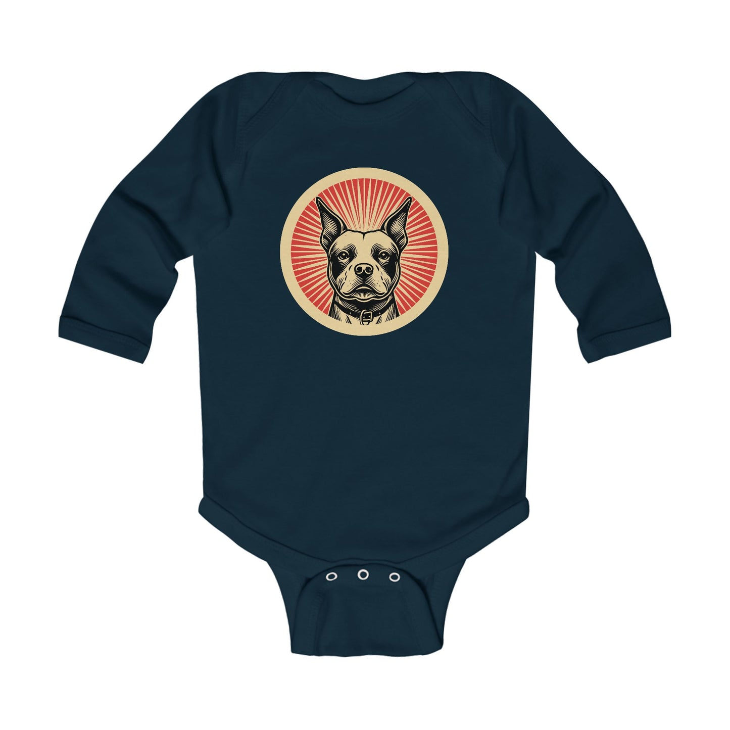 Staffordshire Bull Terrier Long Sleeve Bodysuit for Infants