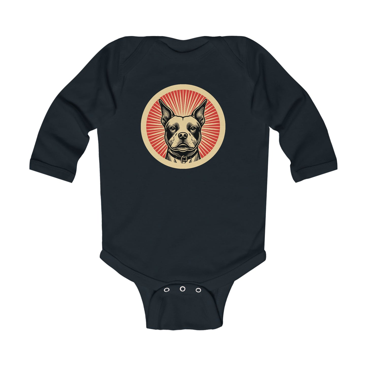 Staffordshire Bull Terrier Long Sleeve Bodysuit for Infants