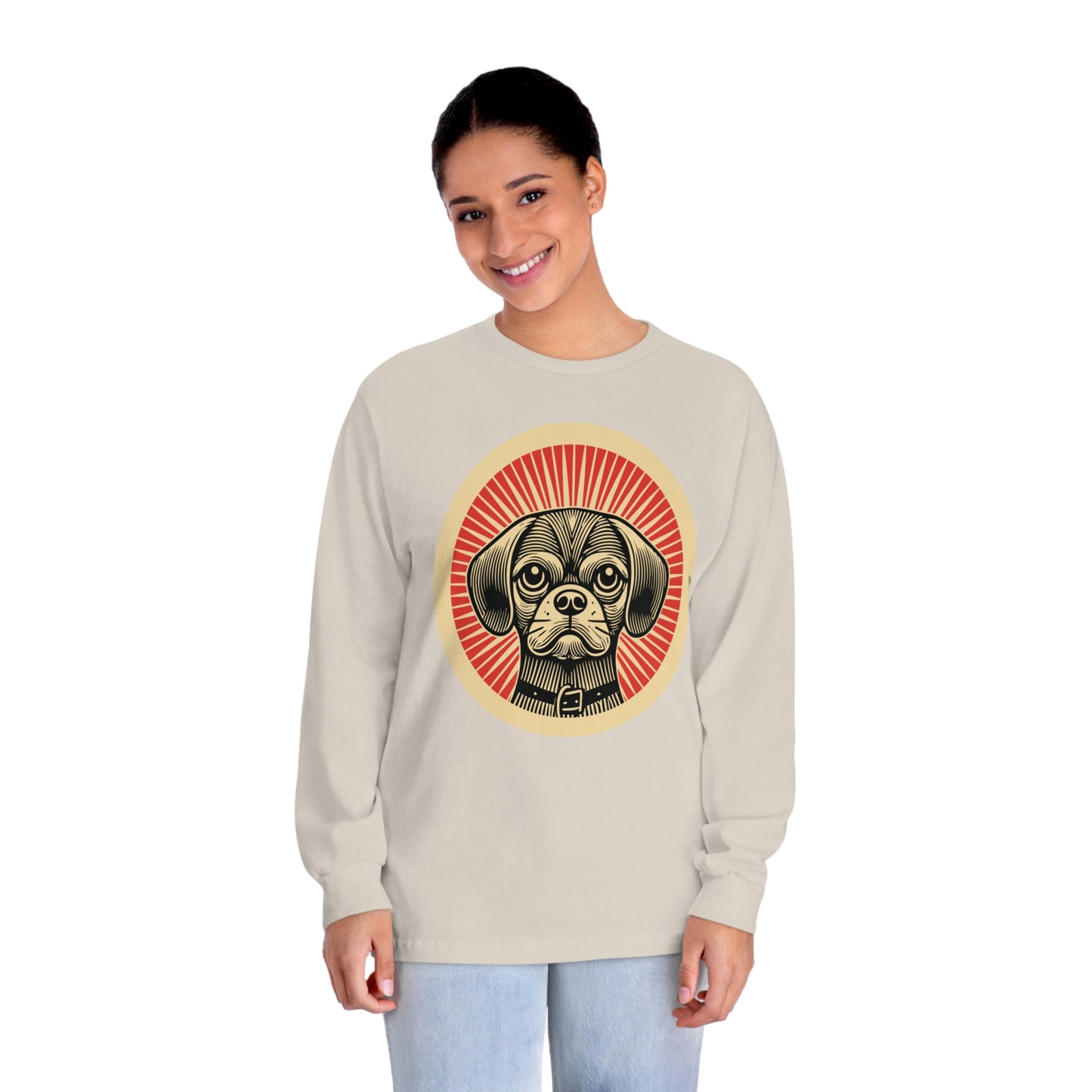 Puggle Long Sleeve Tee for Adults