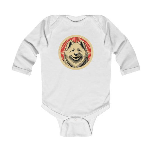 Samoyed Long Sleeve Bodysuit for Infants