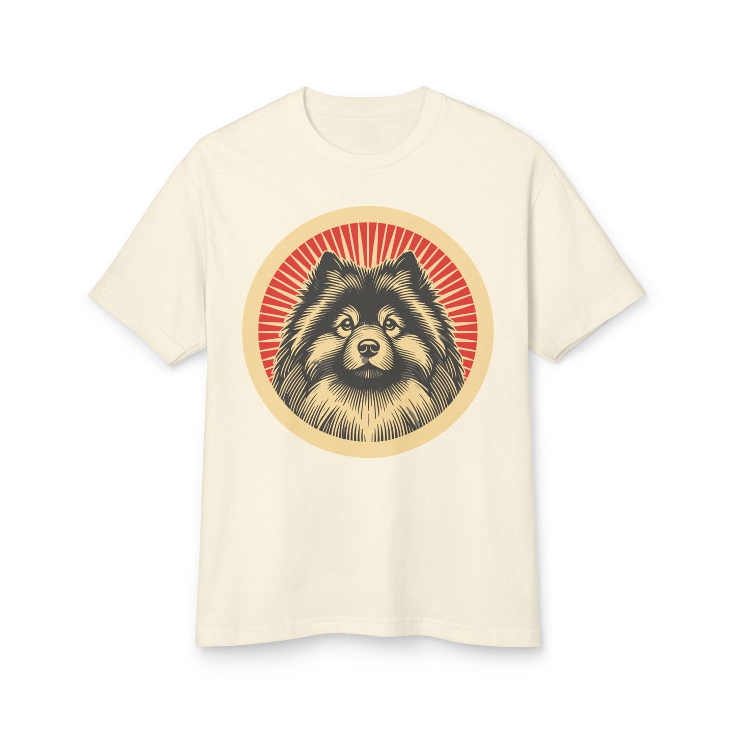Keeshond Heavyweight Cotton T-Shirt for Adults