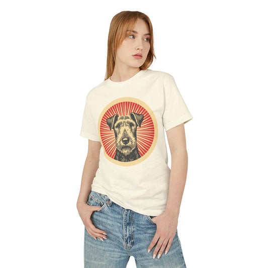 Airedale Terrier Heavyweight Cotton T-Shirt