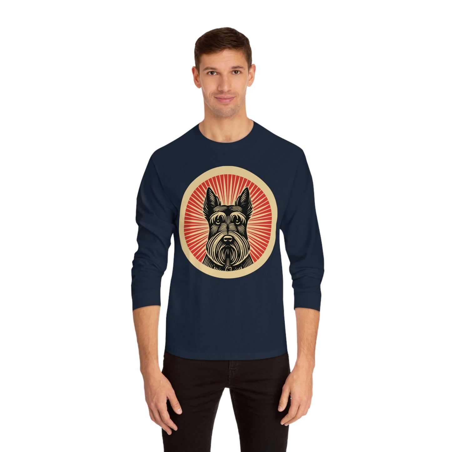 Scottish Terrier Long Sleeve Tee for Adults