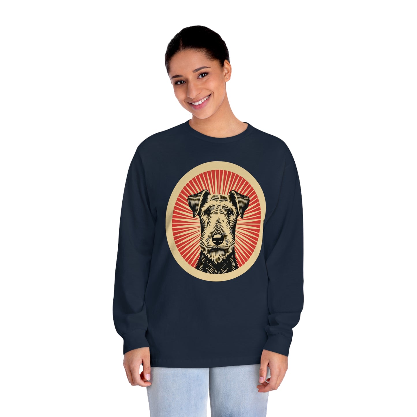 Airedale Terrier Long Sleeve Tee for Adults